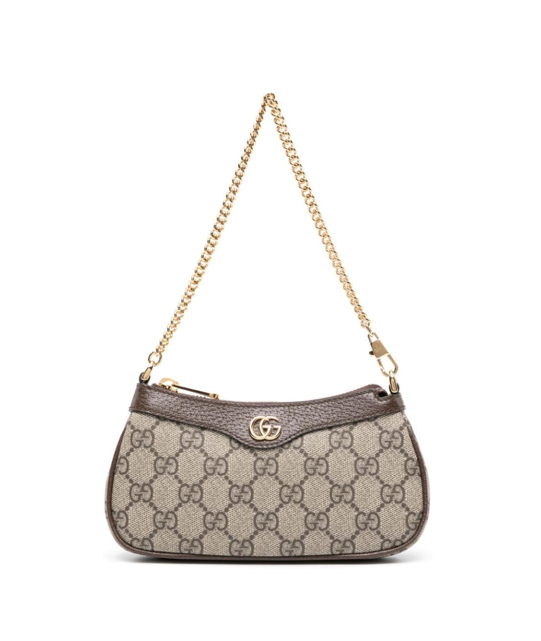 GUCCI Коричневая тканевая сумка через плечо, фото 1