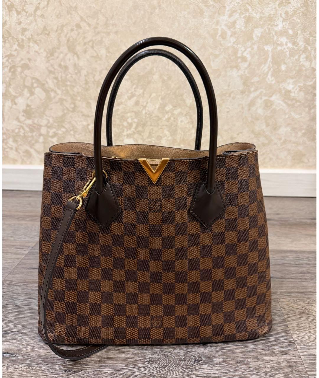 LOUIS VUITTON Коричневая сумка с короткими ручками, фото 5