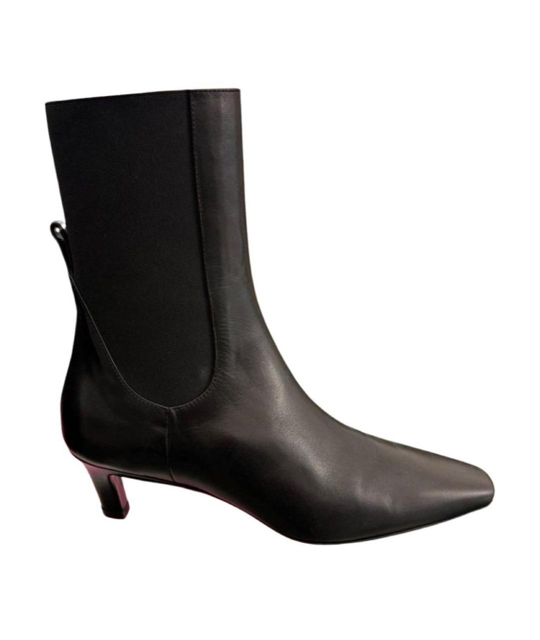 TOTEME Черные кожаные ботильоны, фото 6