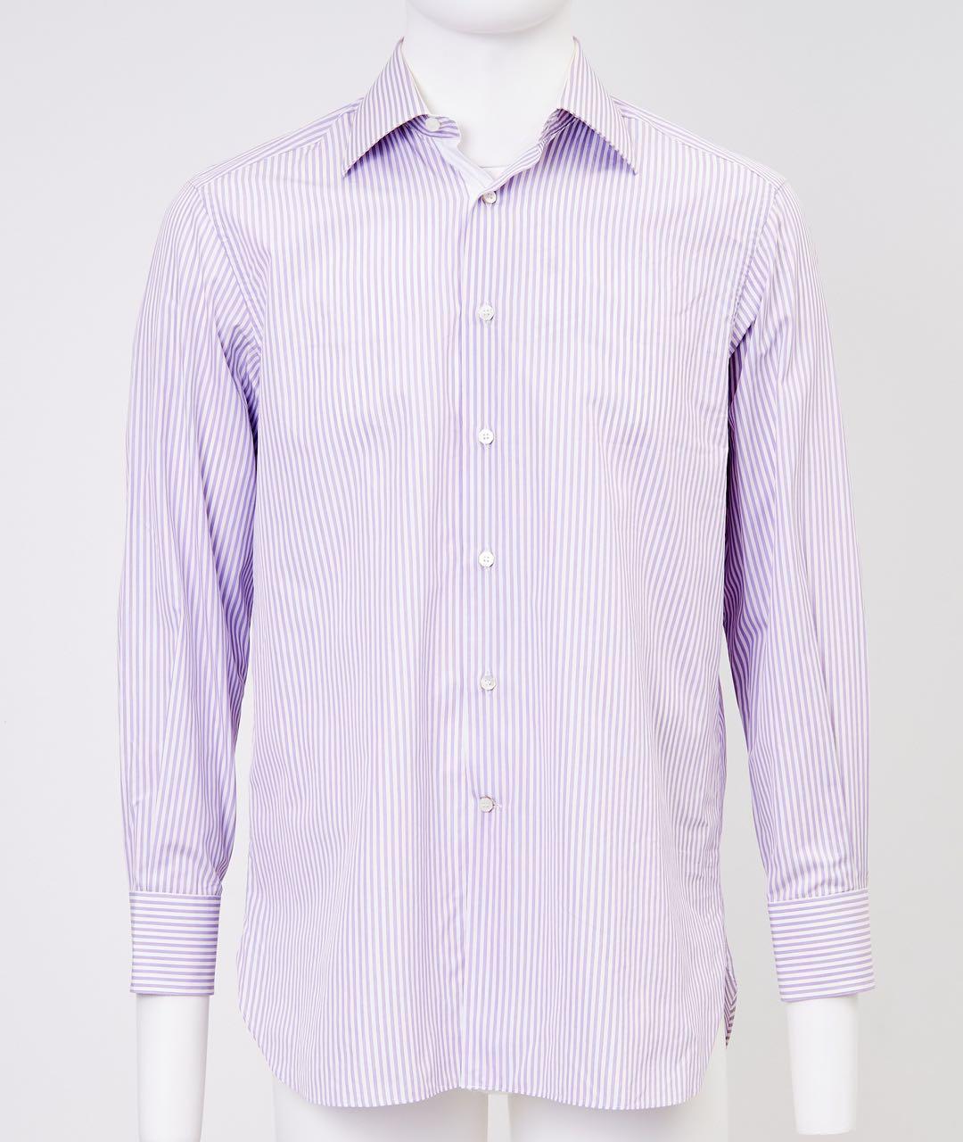 STEFANO RICCI Фиолетовая хлопковая классическая рубашка, фото 4