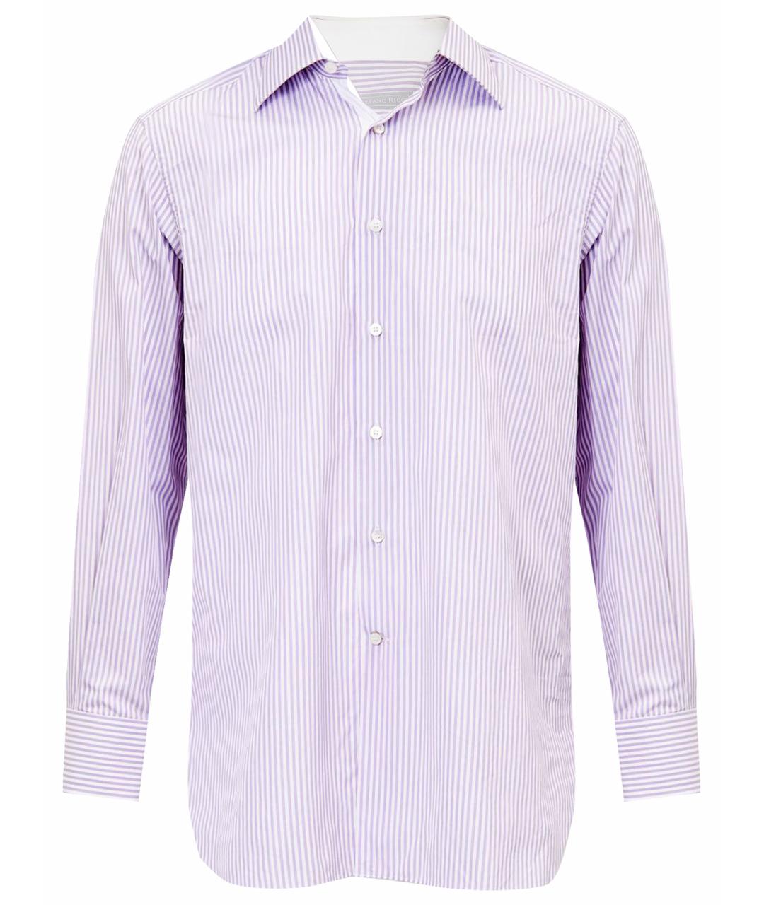 STEFANO RICCI Фиолетовая хлопковая классическая рубашка, фото 1