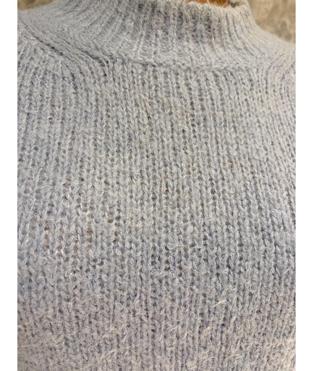 PRADA Голубой шерстяной джемпер / свитер, фото 4