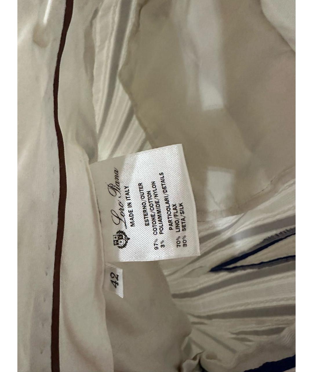 LORO PIANA Мульти хлопковые прямые брюки, фото 5