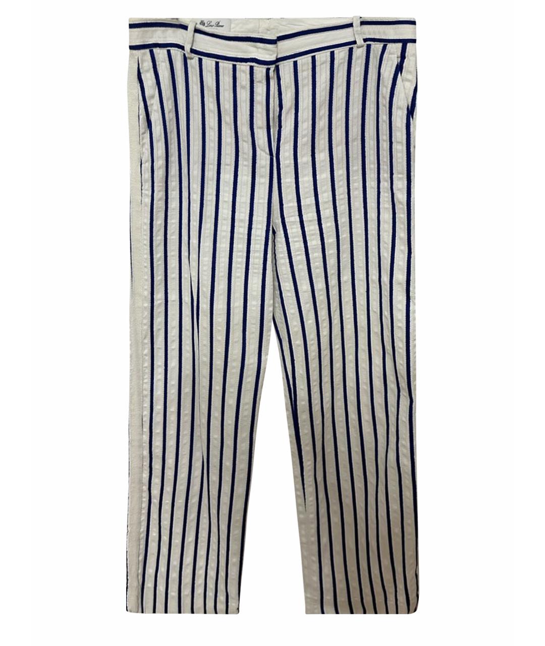 LORO PIANA Мульти хлопковые прямые брюки, фото 1