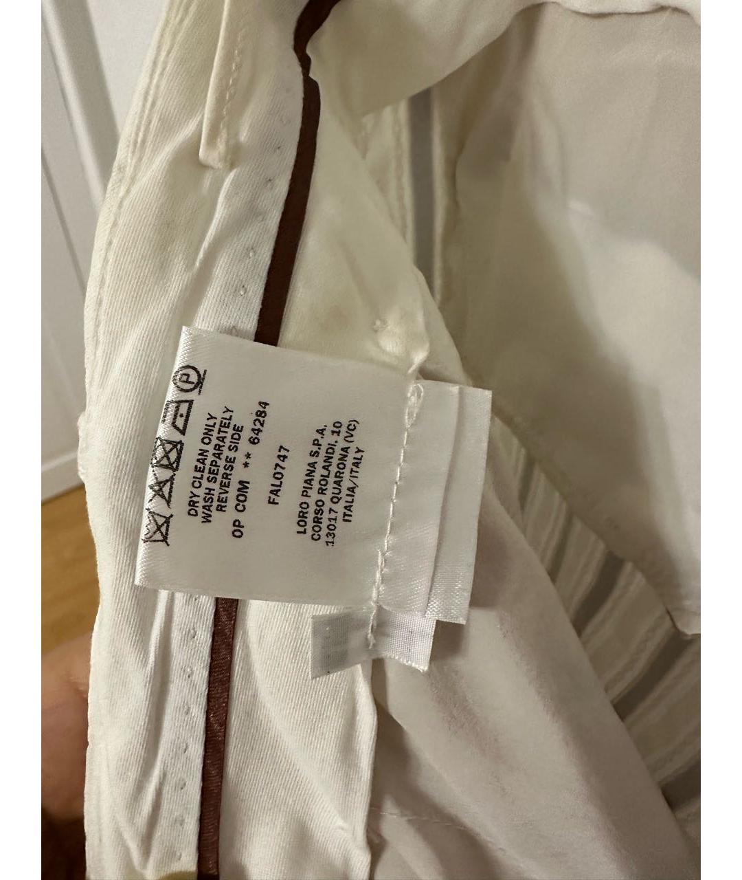 LORO PIANA Мульти хлопковые прямые брюки, фото 6