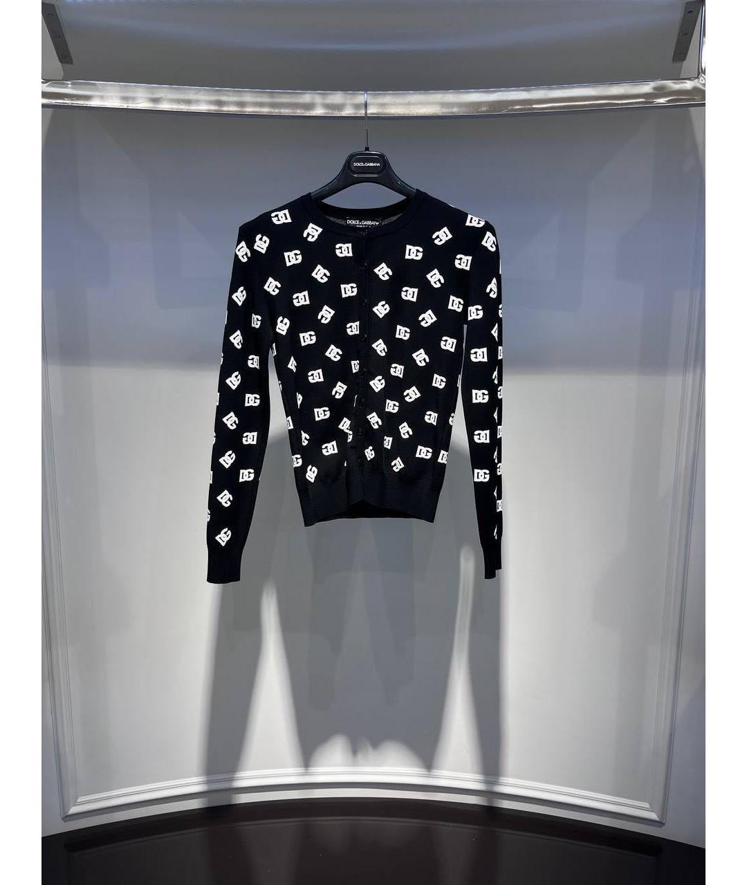 DOLCE&GABBANA Черный вискозный кардиган, фото 3