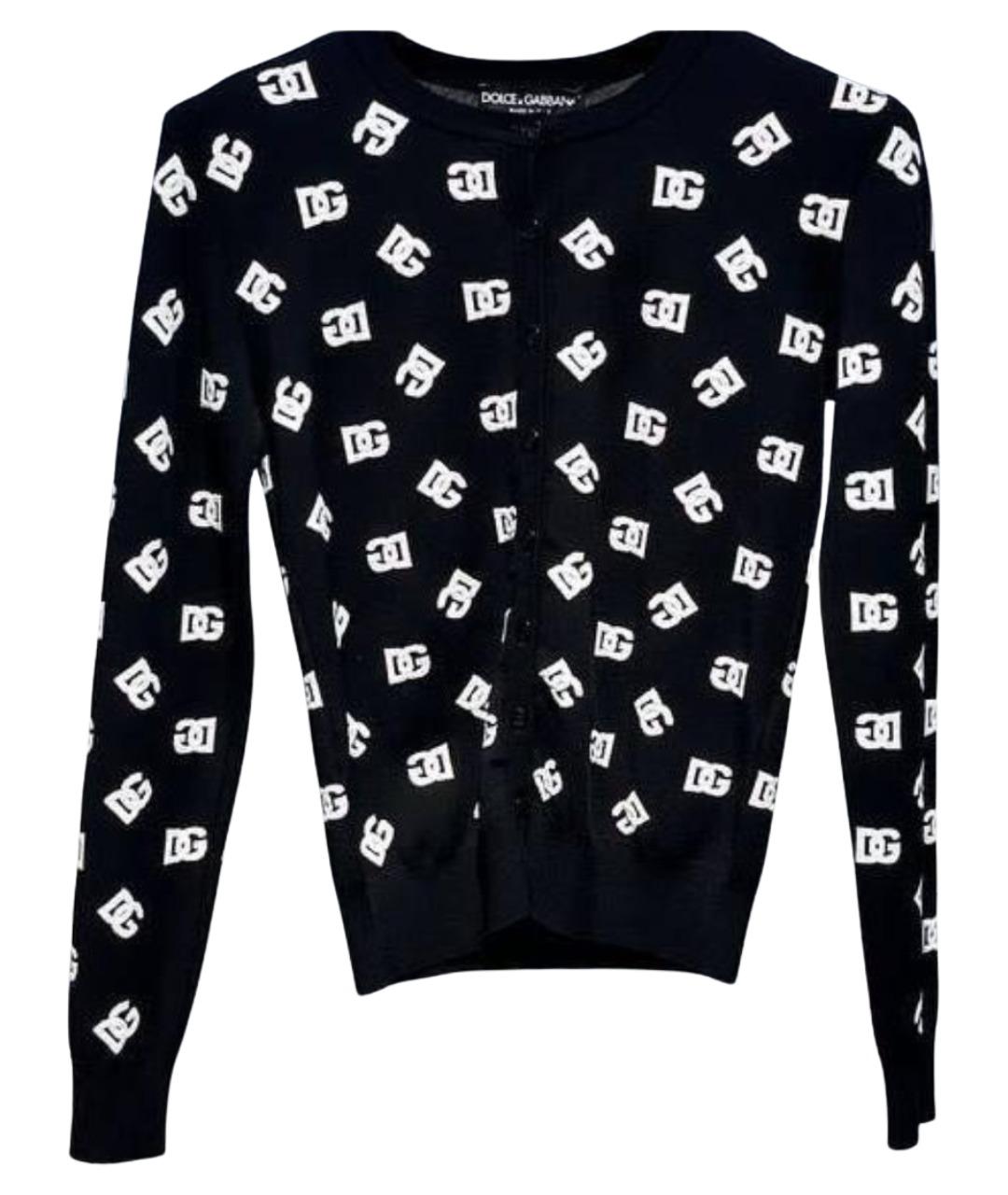 DOLCE&GABBANA Черный вискозный кардиган, фото 1