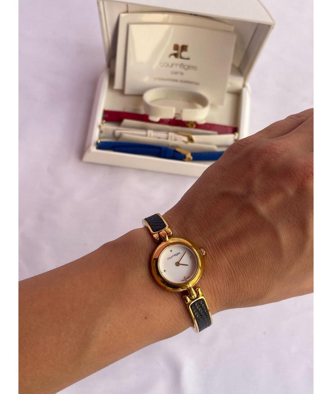 COURREGES Золотые металлические часы, фото 5