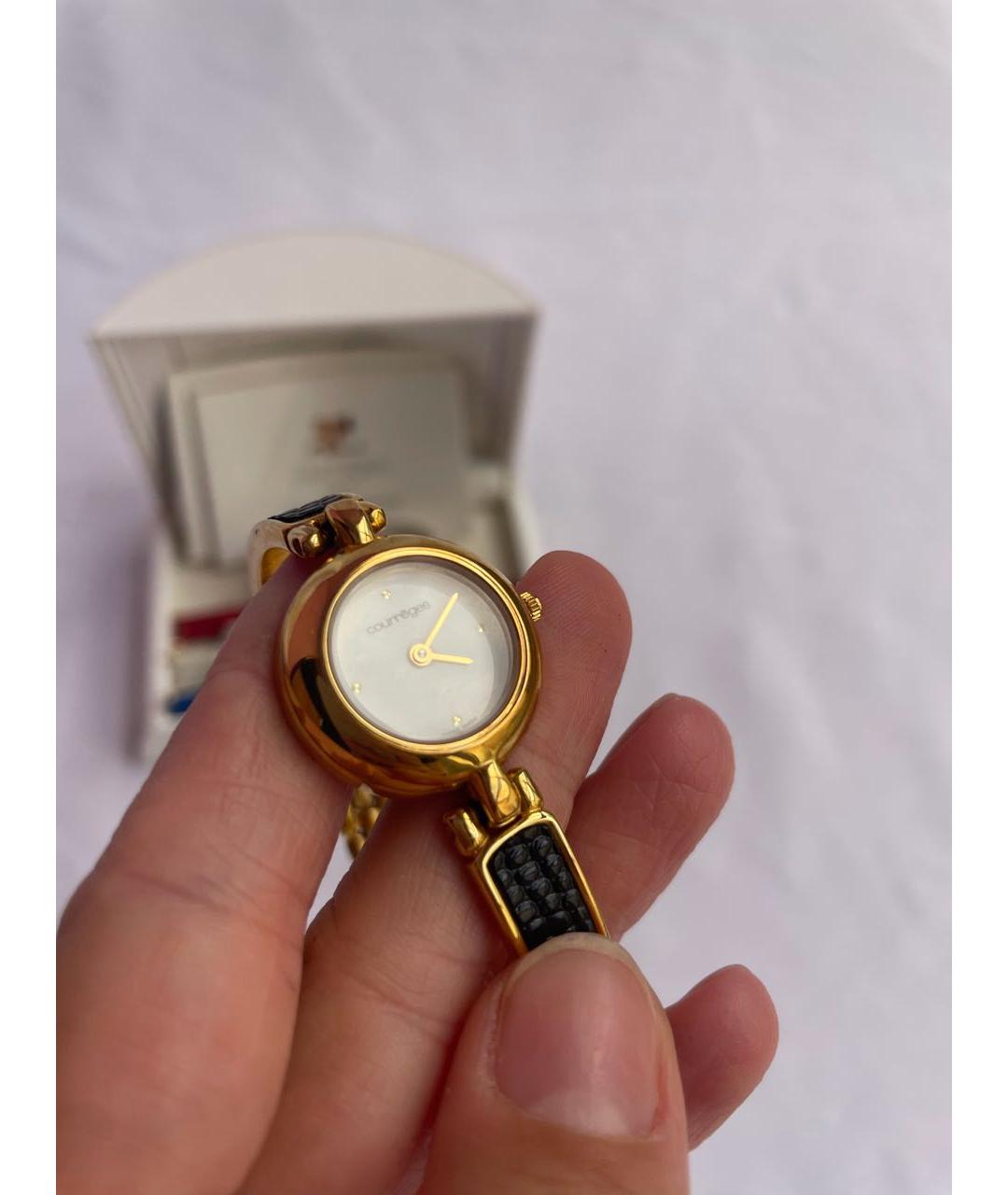 COURREGES Золотые металлические часы, фото 4