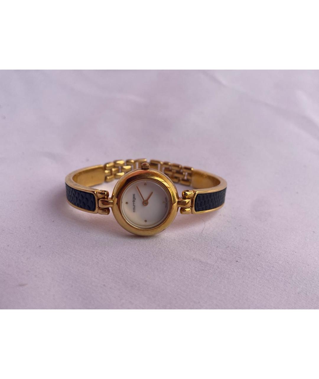COURREGES Золотые металлические часы, фото 7
