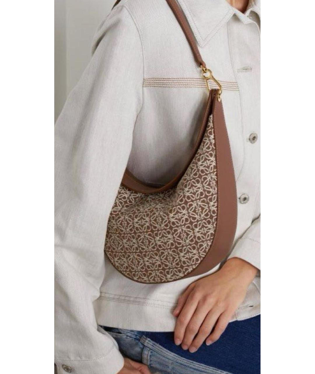 LOEWE Бежевая сумка с короткими ручками, фото 3