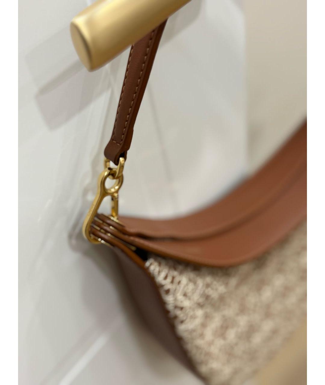LOEWE Бежевая сумка с короткими ручками, фото 7