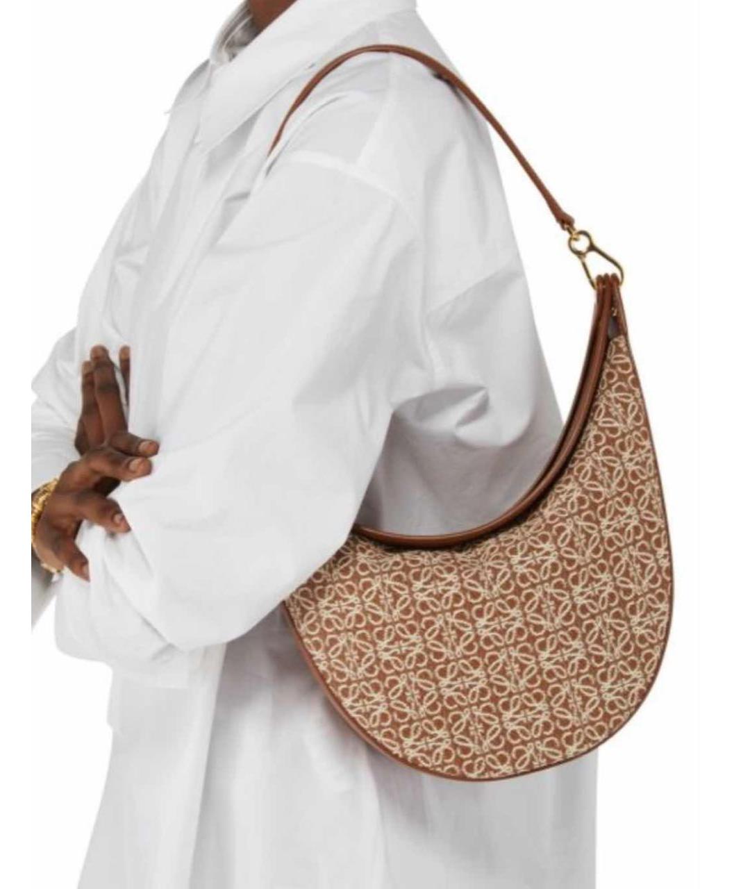 LOEWE Бежевая сумка с короткими ручками, фото 2