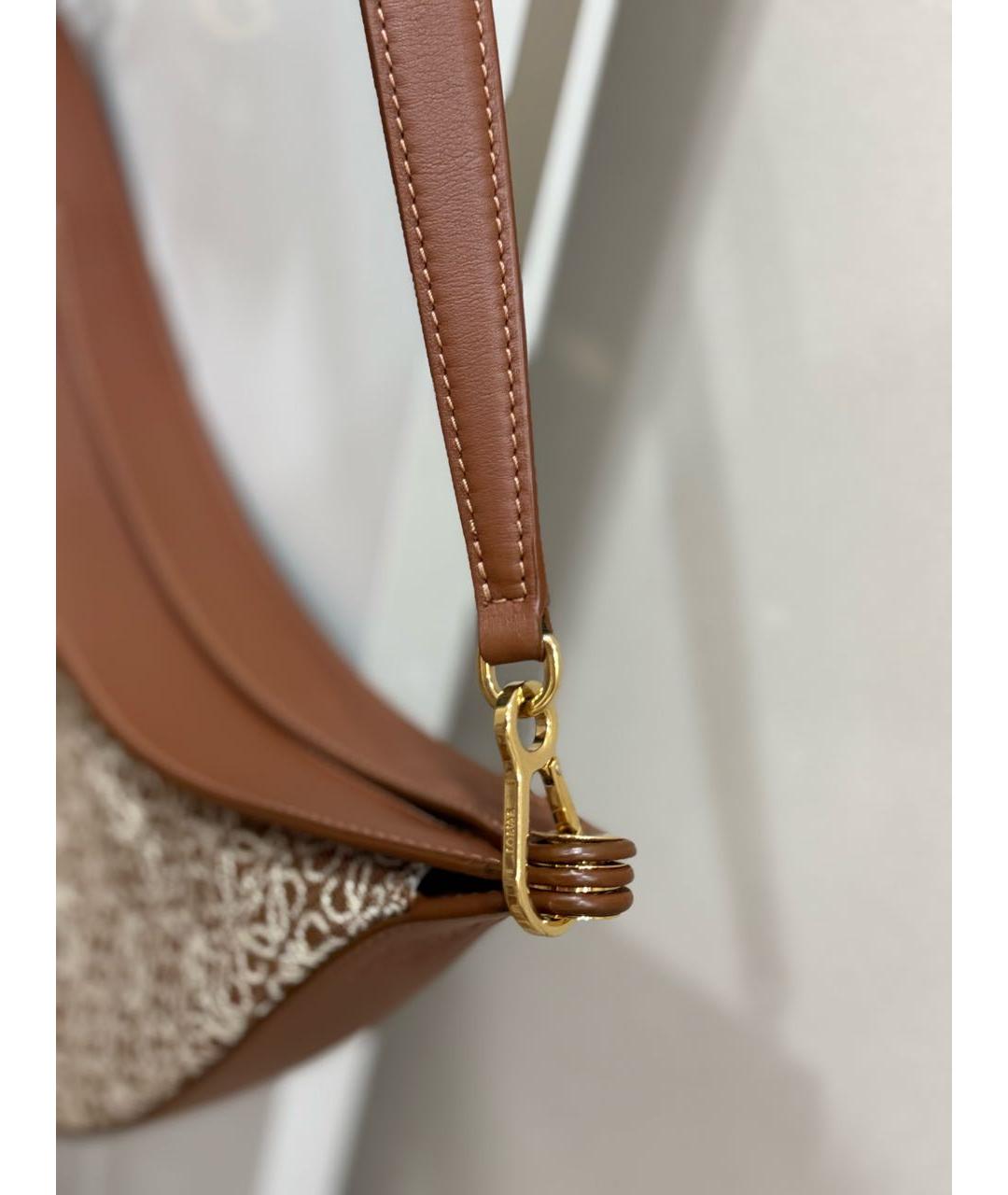 LOEWE Бежевая сумка с короткими ручками, фото 8