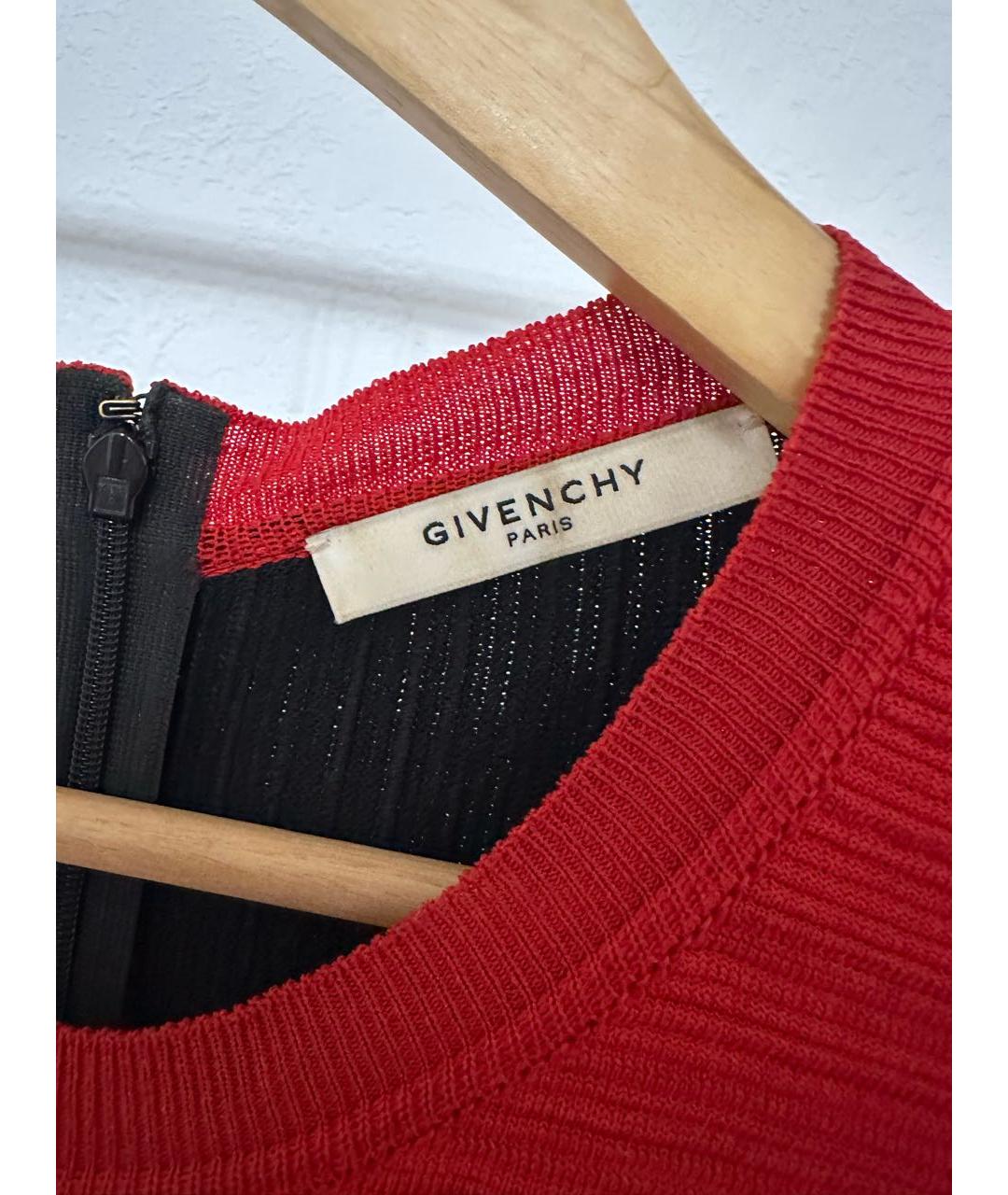 GIVENCHY Красное вискозное платье, фото 3