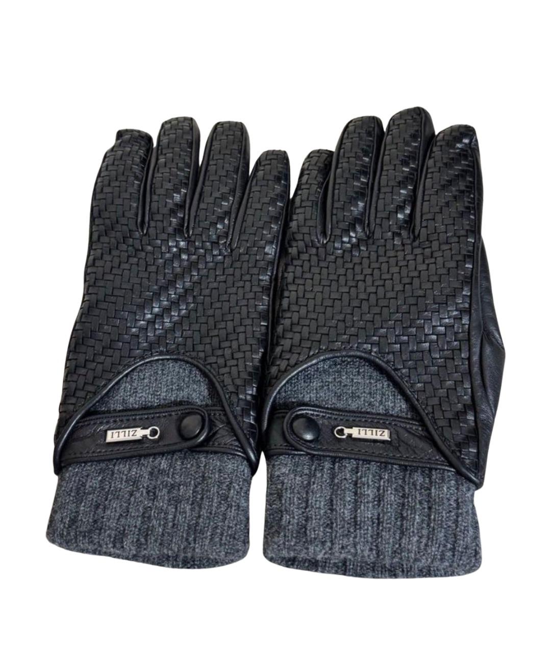 ZILLI Черные кашемировые перчатки, фото 1