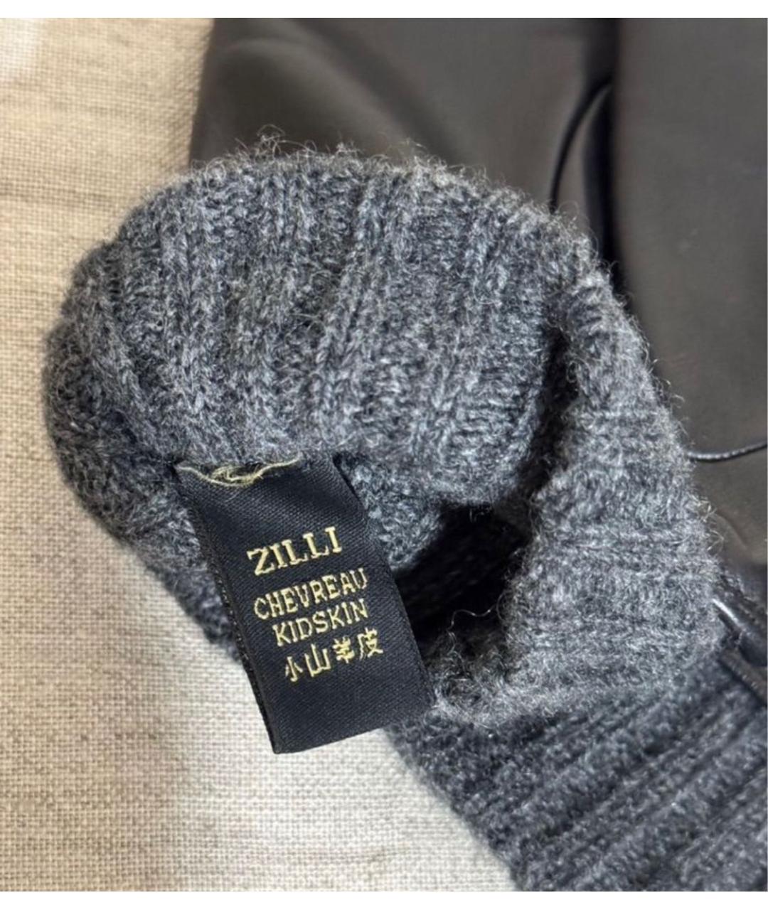 ZILLI Черные кашемировые перчатки, фото 7