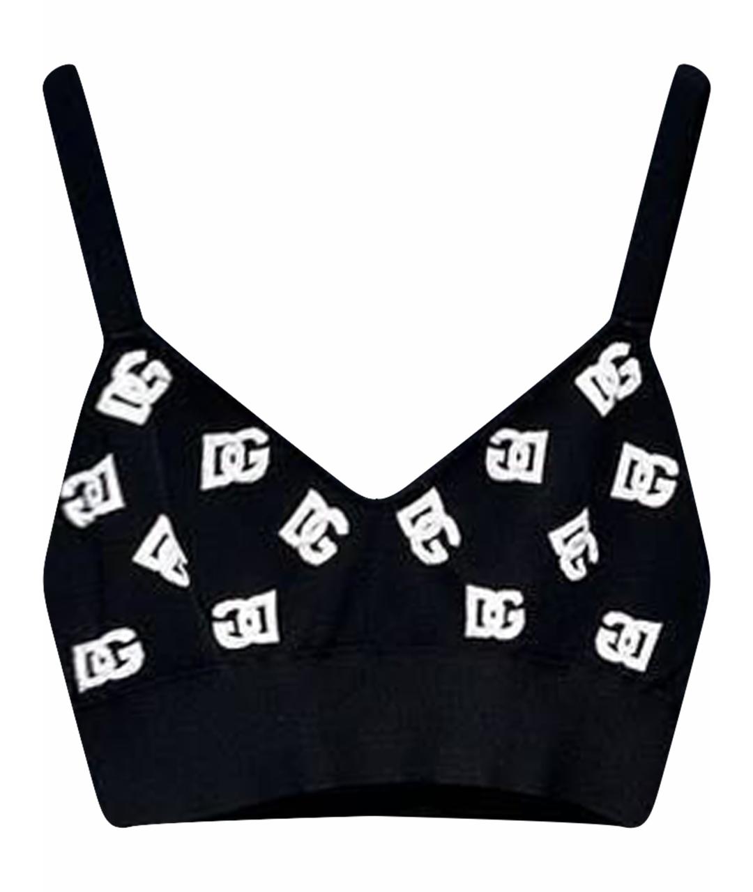 DOLCE&GABBANA Черная вискозная майка, фото 1