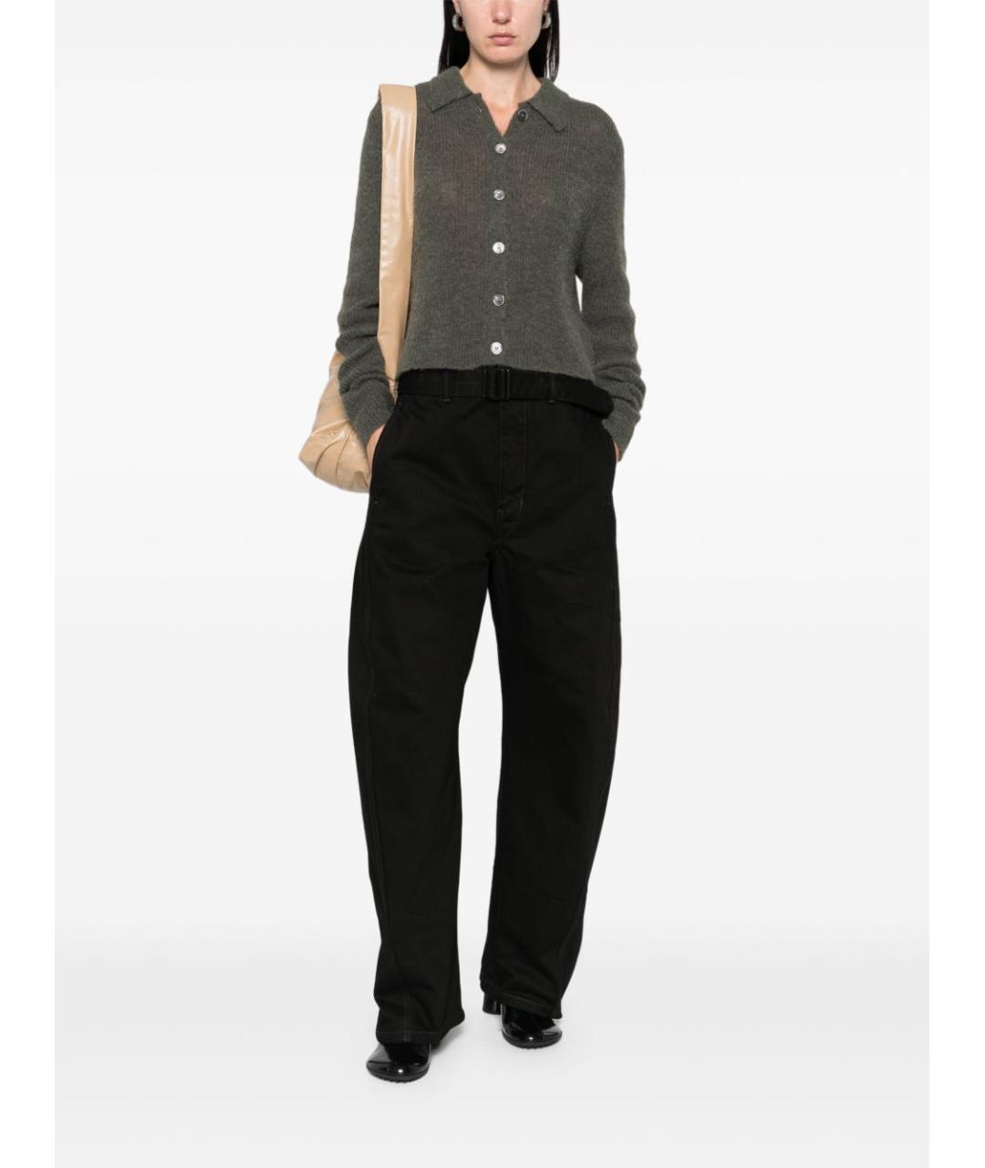 LEMAIRE Черные хлопковые прямые джинсы, фото 5