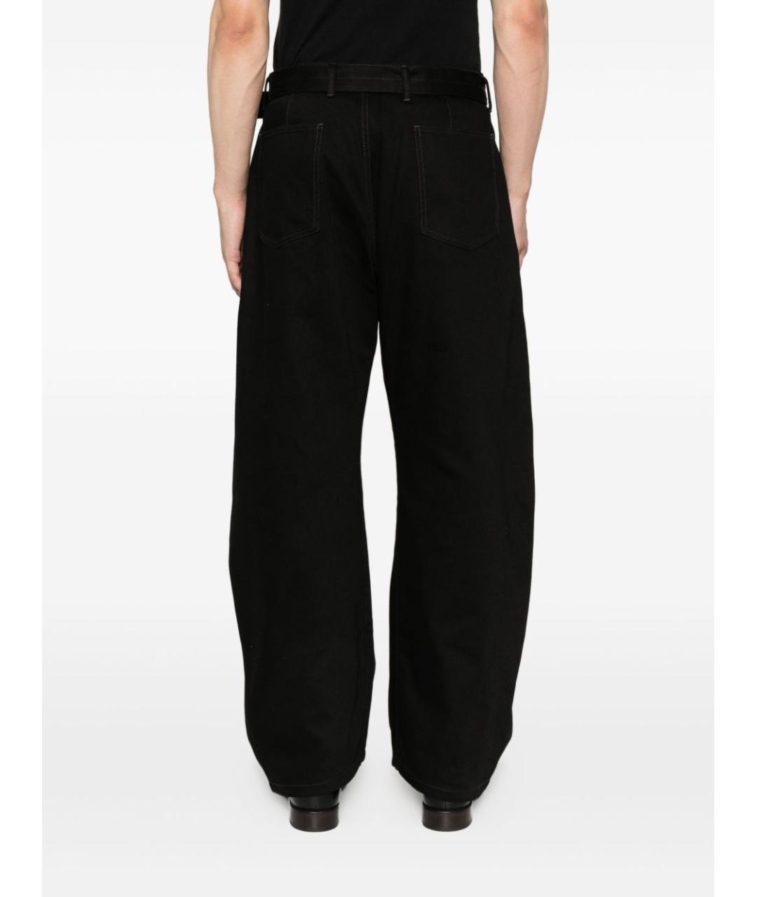 LEMAIRE Черные хлопковые прямые джинсы, фото 4