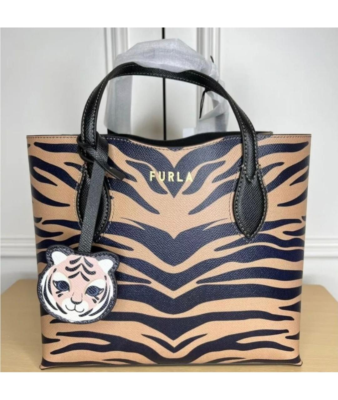 FURLA Кожаная сумка с короткими ручками, фото 10