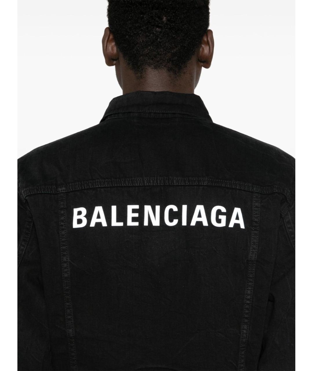 BALENCIAGA Черная хлопковая куртка, фото 2