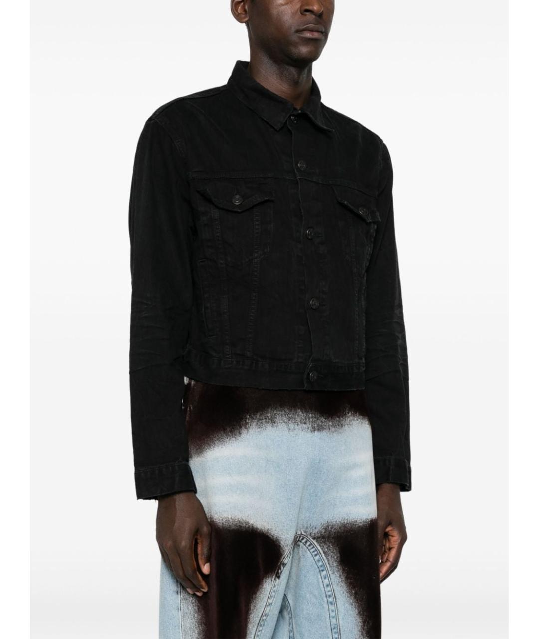 BALENCIAGA Черная хлопковая куртка, фото 4