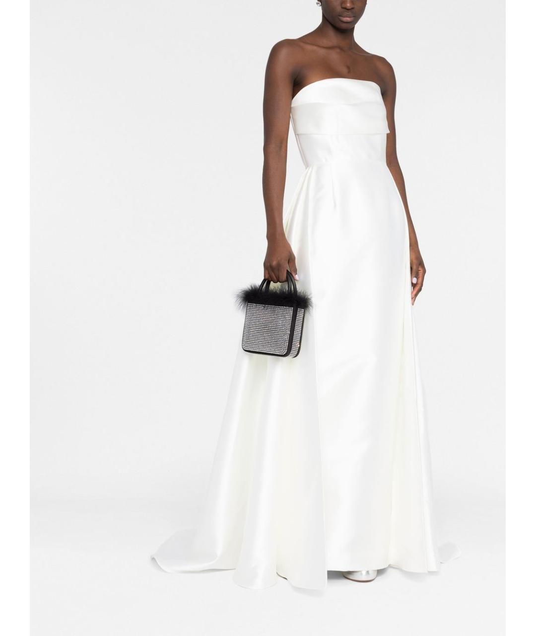 SOLACE LONDON Белое полиэстеровое вечернее платье, фото 2