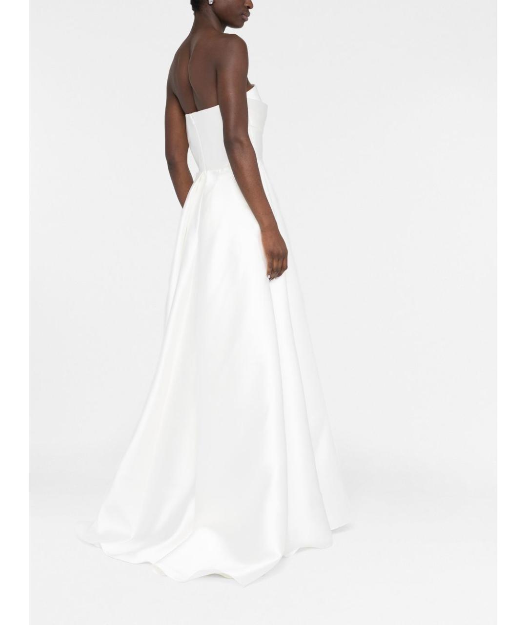 SOLACE LONDON Белое полиэстеровое вечернее платье, фото 4