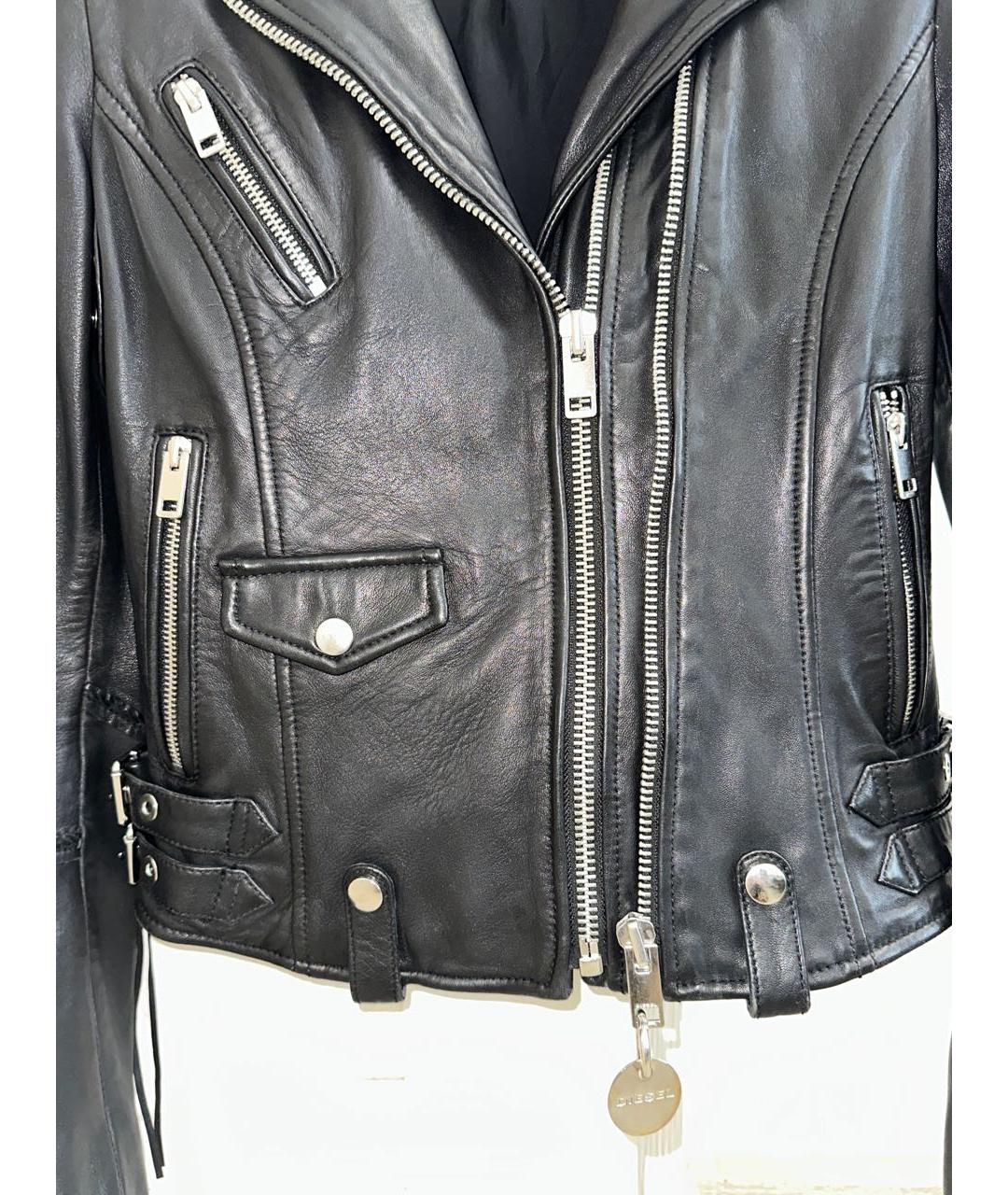DIESEL Черная кожаная куртка, фото 4