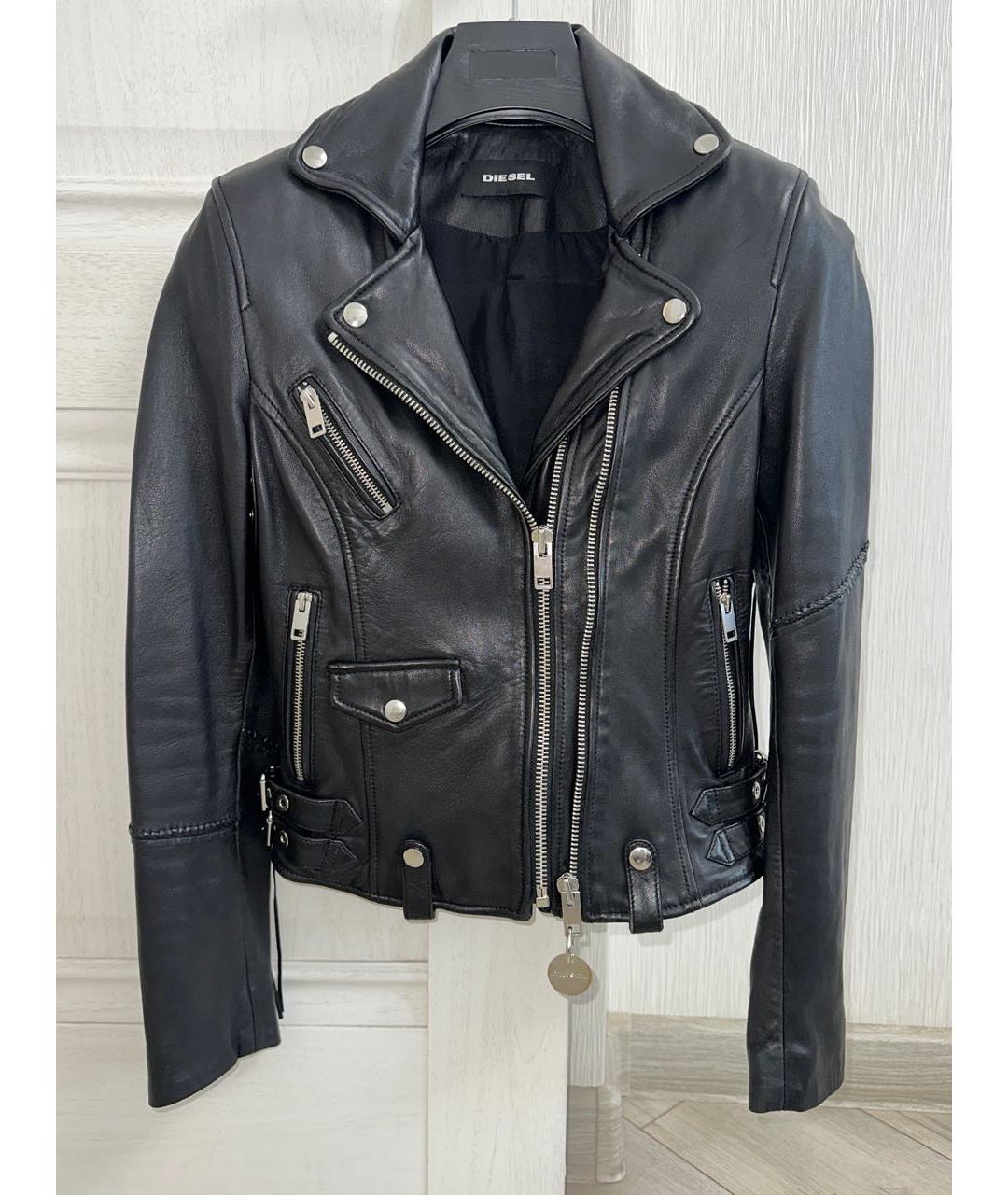 DIESEL Черная кожаная куртка, фото 7