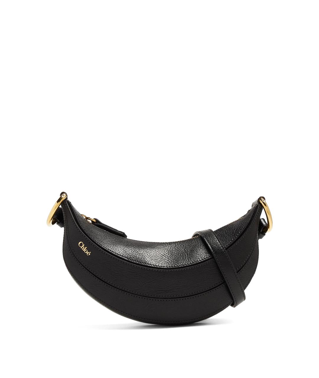 CHLOE Черная кожаная сумка через плечо, фото 1