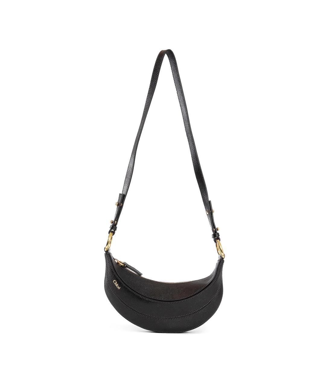 CHLOE Черная кожаная сумка через плечо, фото 2