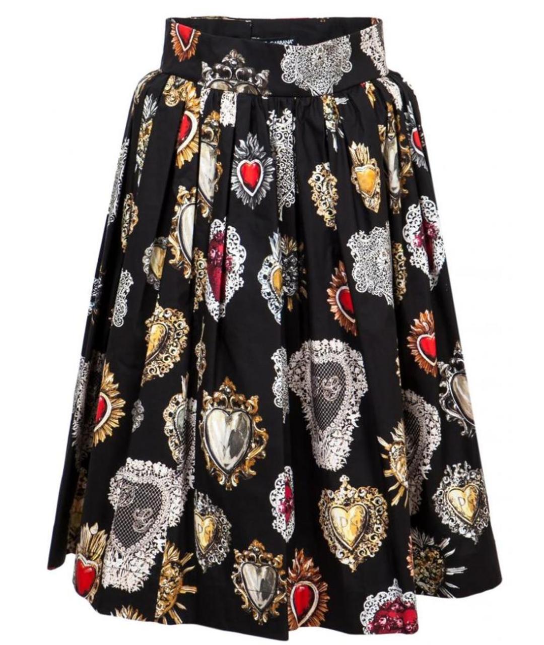 DOLCE&GABBANA Хлопковая юбка миди, фото 1