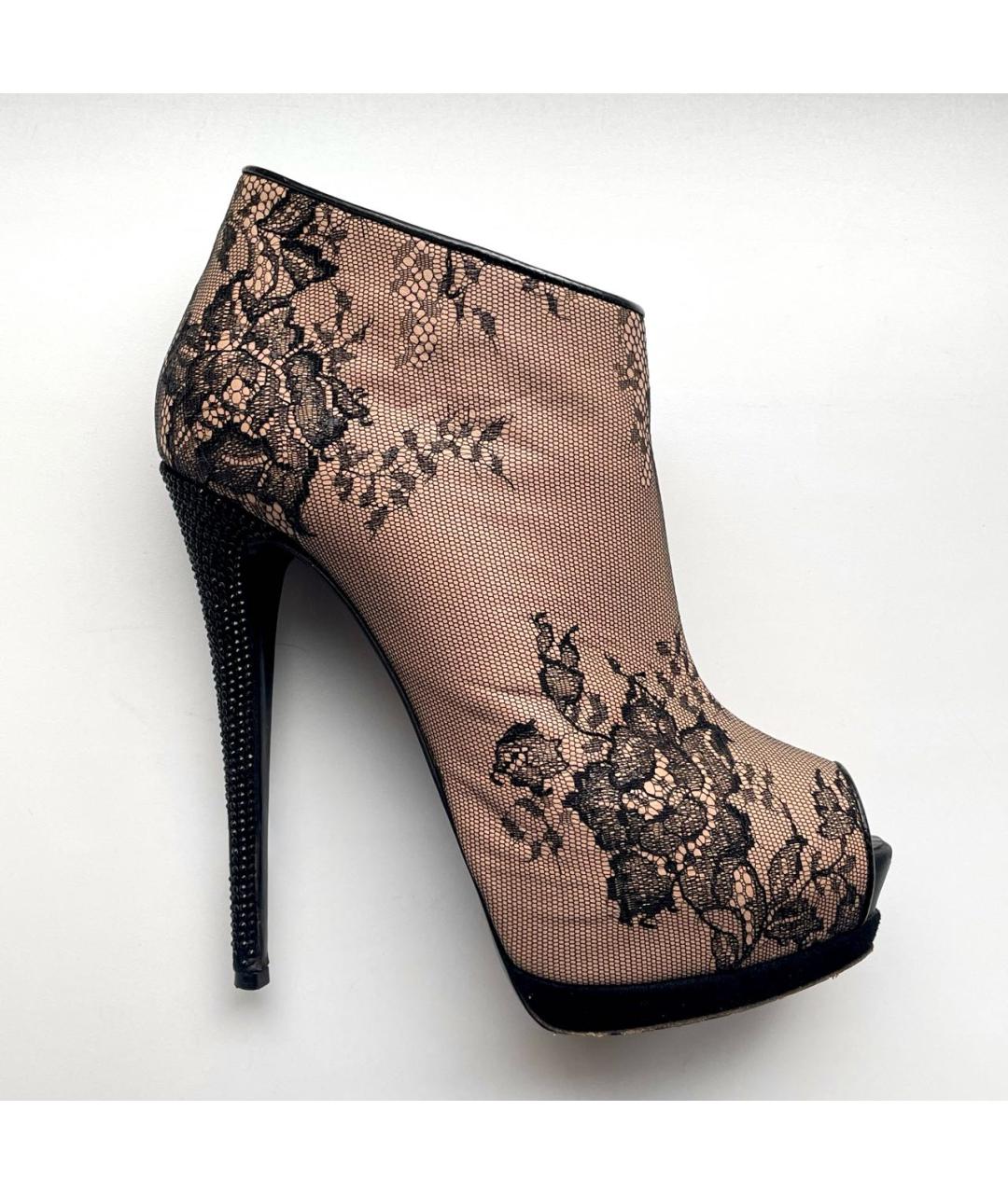 GIUSEPPE ZANOTTI DESIGN Бежевые кожаные ботильоны, фото 9