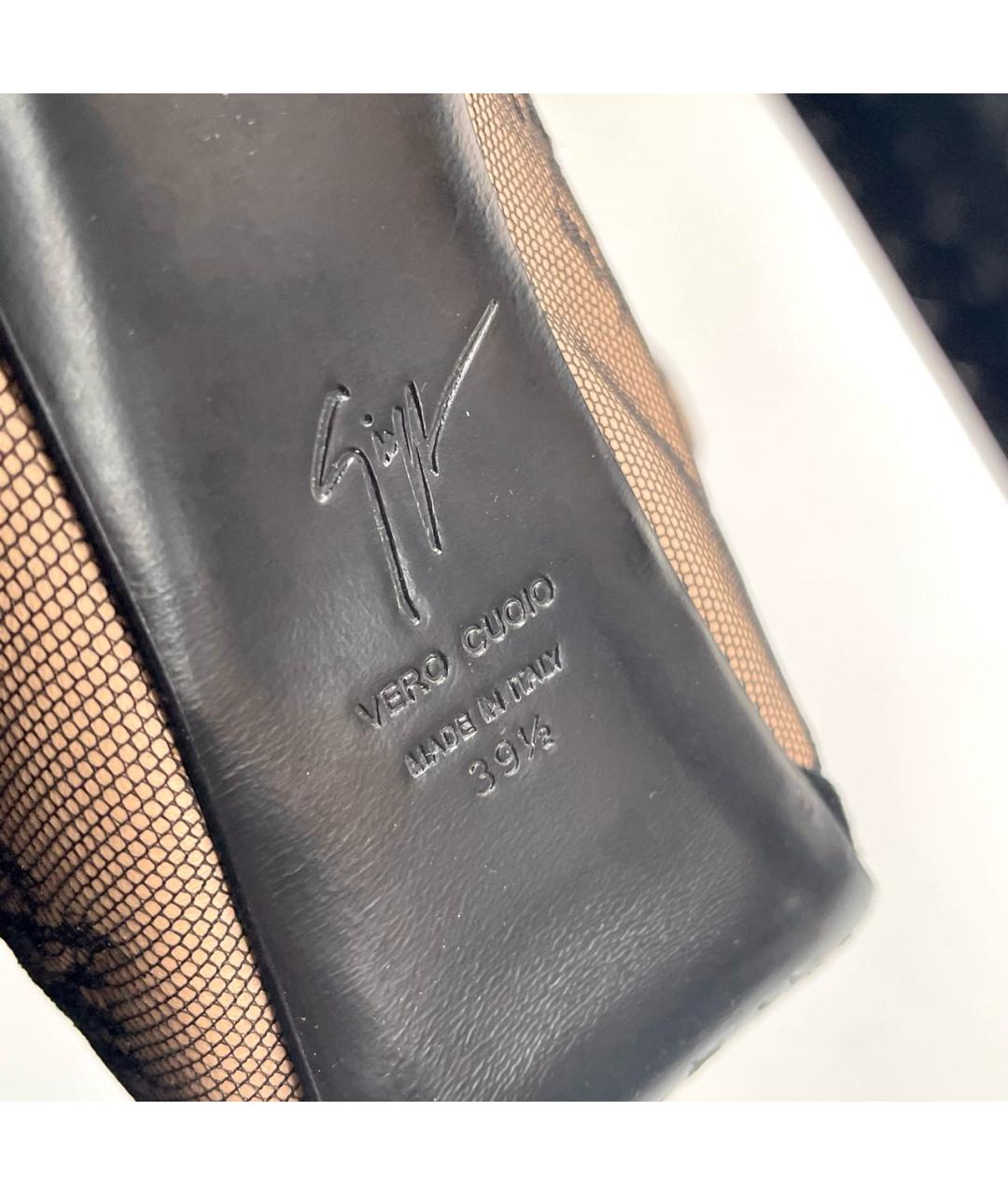 GIUSEPPE ZANOTTI DESIGN Бежевые кожаные ботильоны, фото 8