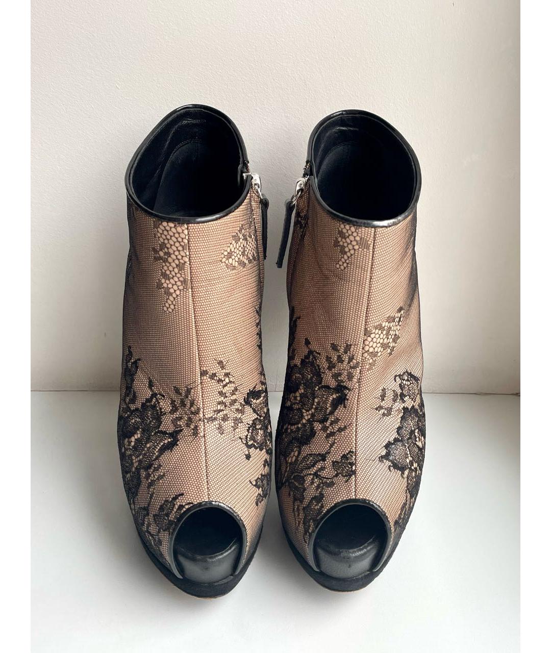 GIUSEPPE ZANOTTI DESIGN Бежевые кожаные ботильоны, фото 3