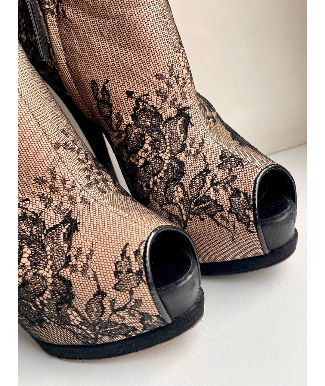 GIUSEPPE ZANOTTI DESIGN Бежевые кожаные ботильоны, фото 5