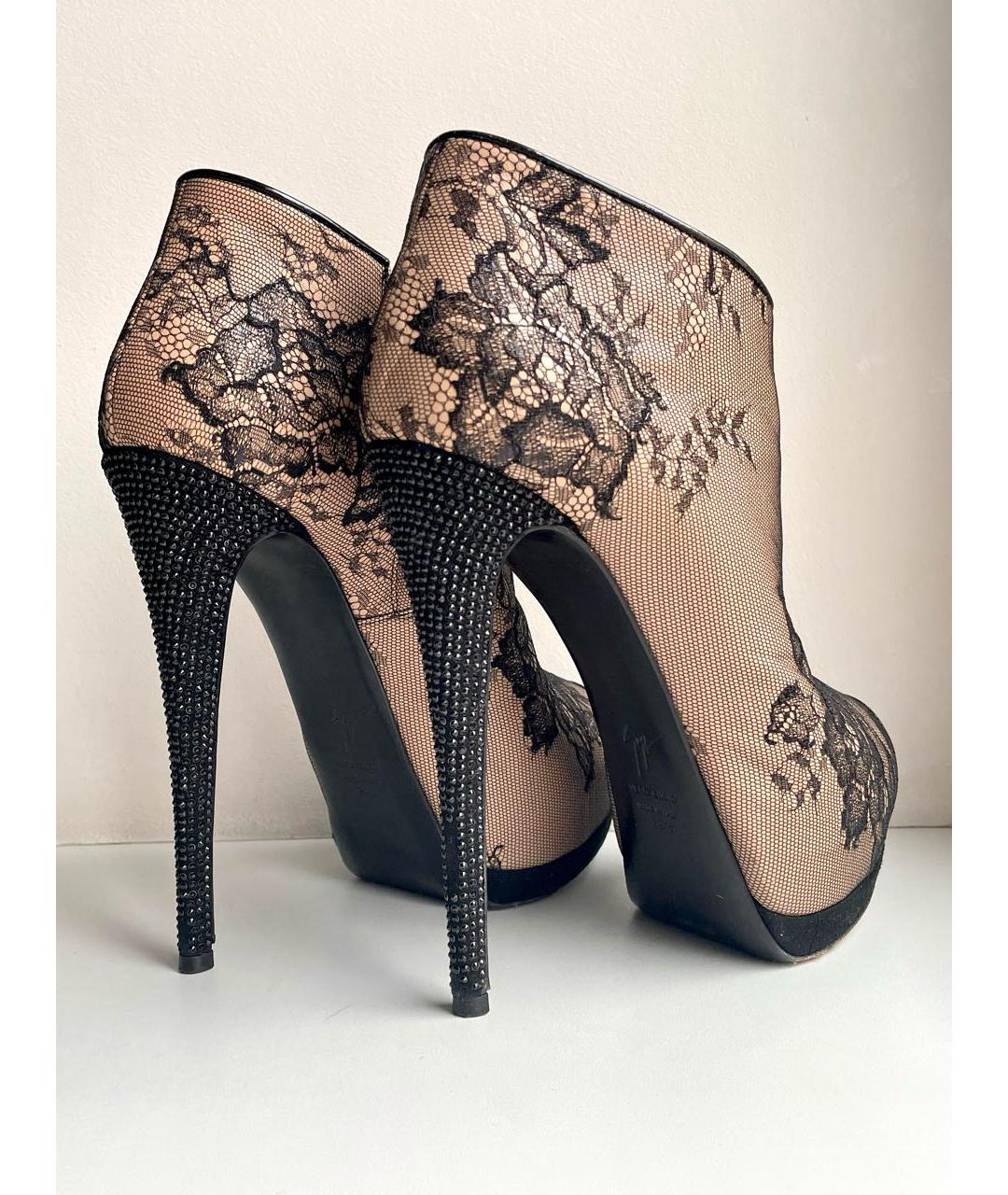 GIUSEPPE ZANOTTI DESIGN Бежевые кожаные ботильоны, фото 4