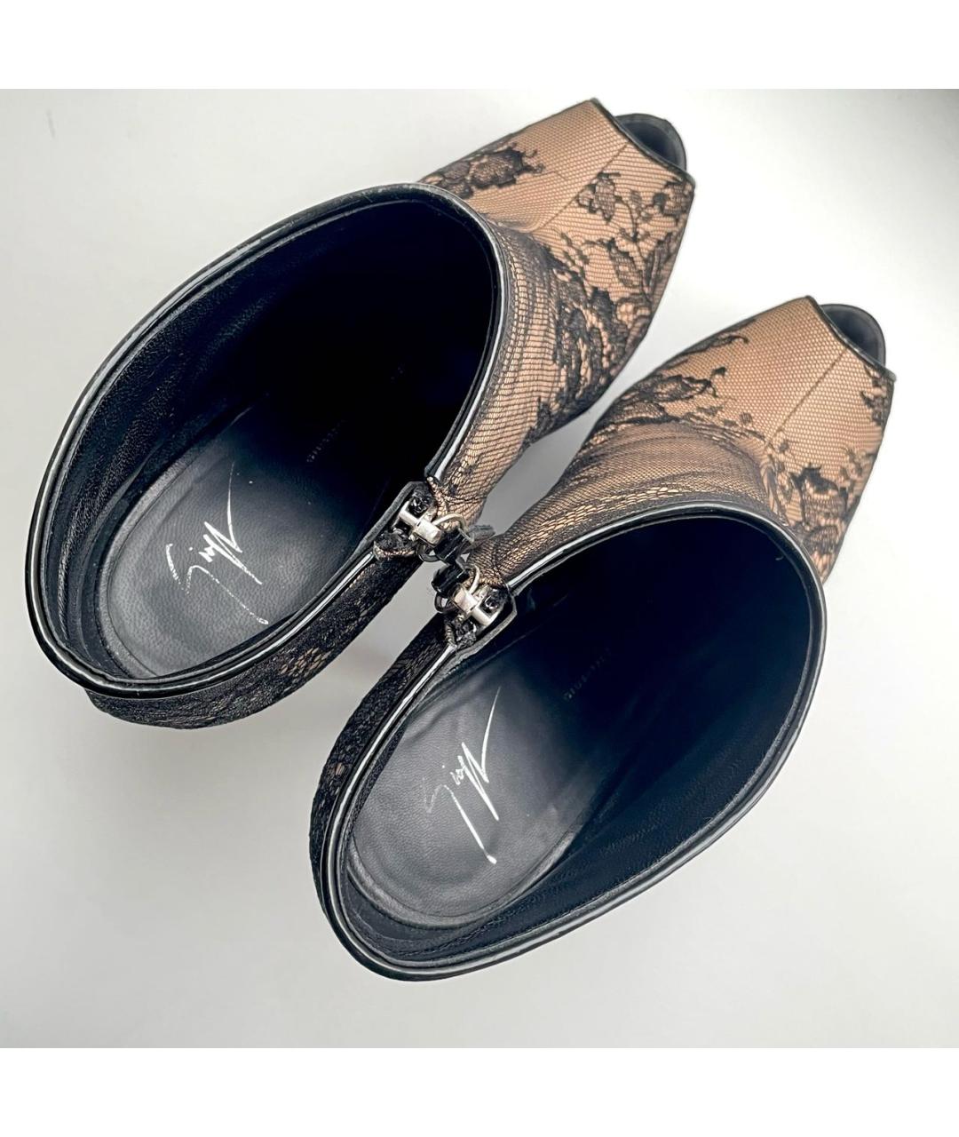 GIUSEPPE ZANOTTI DESIGN Бежевые кожаные ботильоны, фото 7