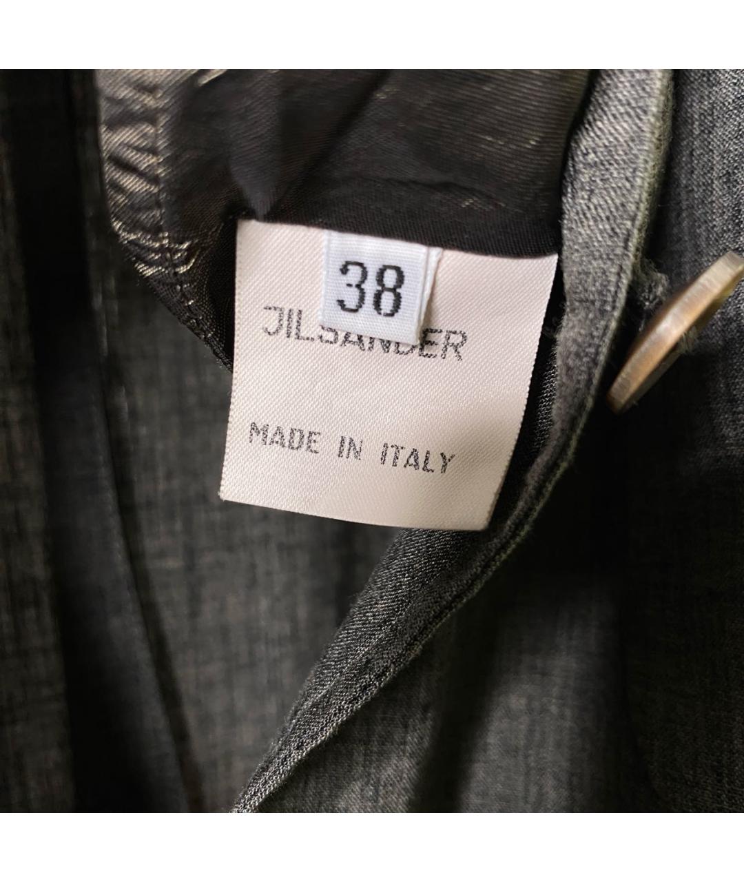 JIL SANDER Серый льняной жакет/пиджак, фото 7