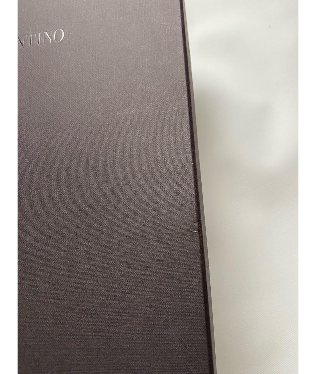 VALENTINO Хаки шерстяной шарф, фото 5