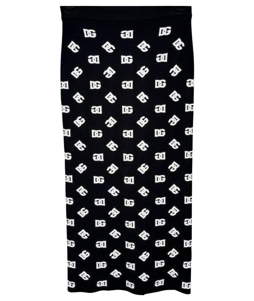 DOLCE&GABBANA Черная вискозная юбка макси, фото 1