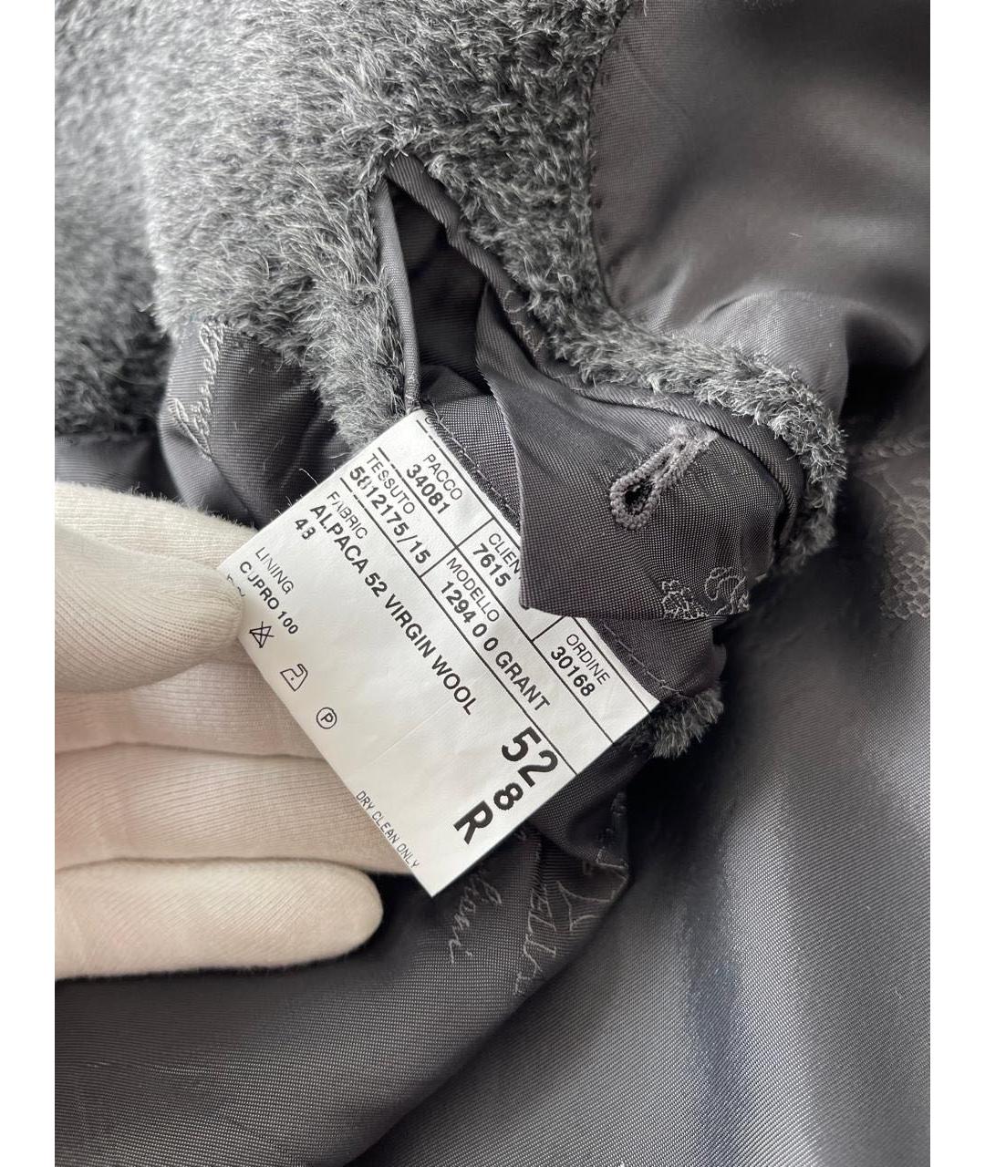 CORNELIANI Серое шерстяное пальто, фото 8