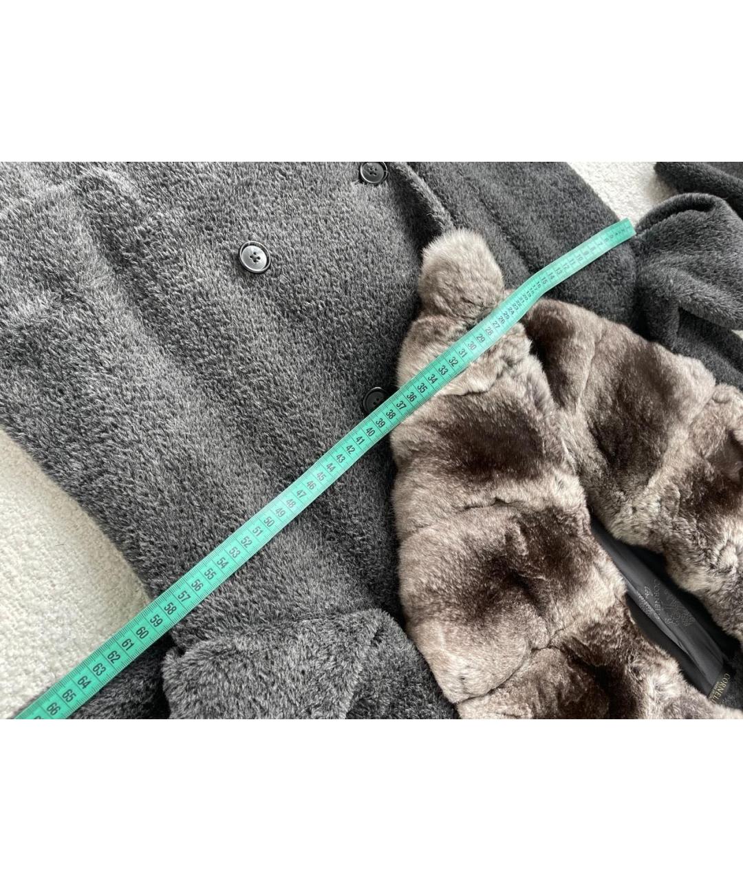 CORNELIANI Серое шерстяное пальто, фото 4