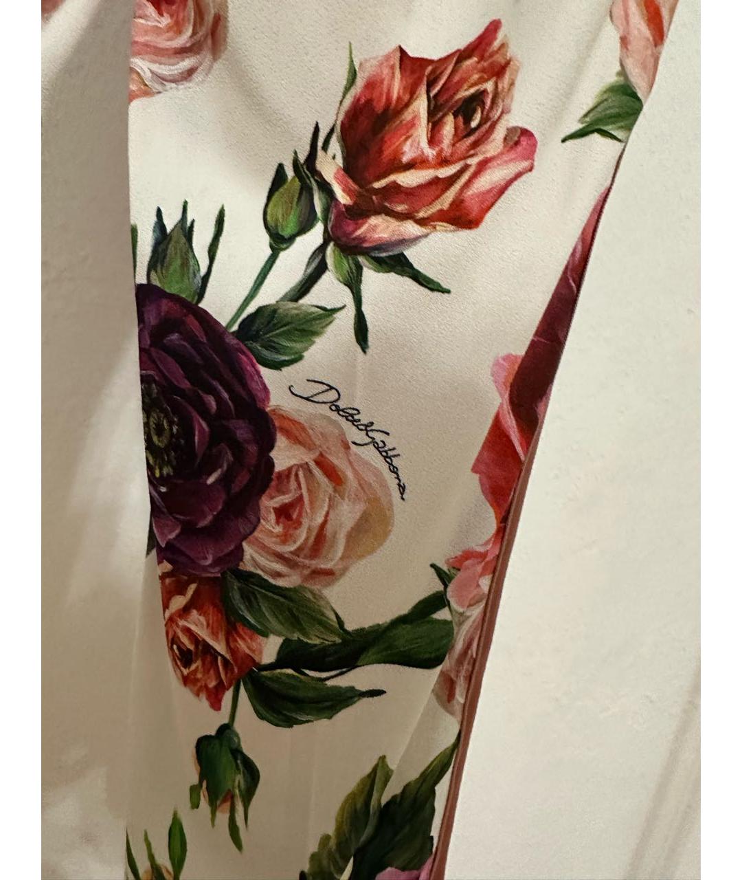 DOLCE&GABBANA Мульти вискозные брюки узкие, фото 6