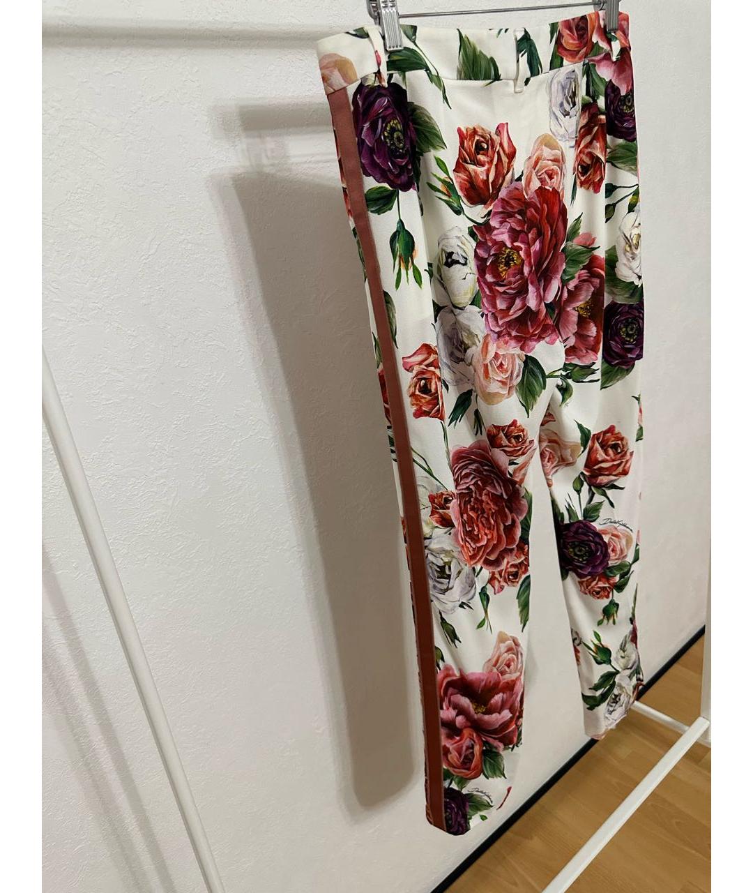 DOLCE&GABBANA Мульти вискозные брюки узкие, фото 7