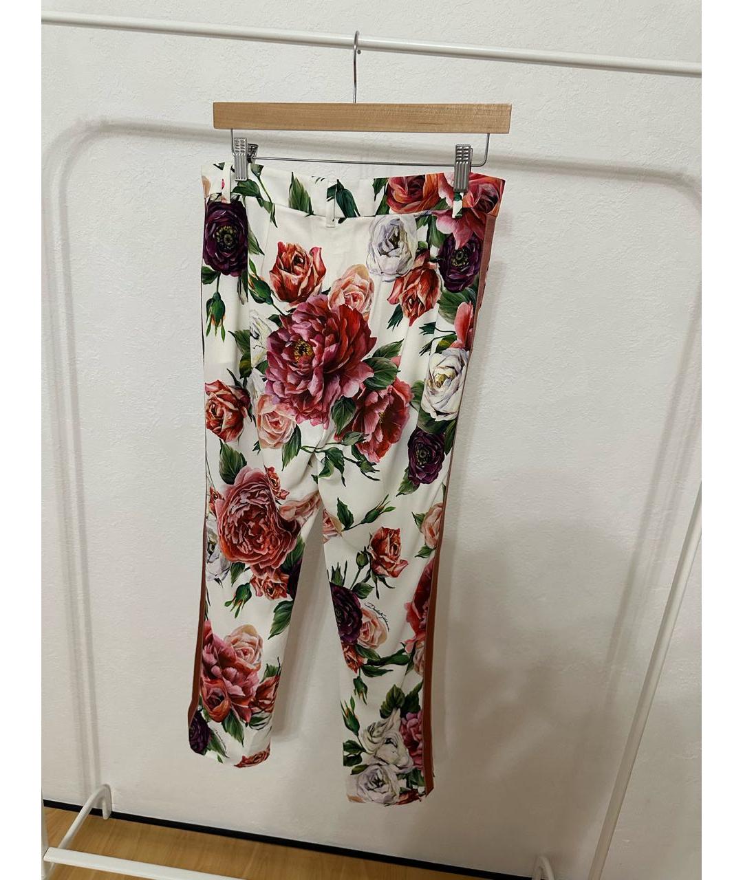 DOLCE&GABBANA Мульти вискозные брюки узкие, фото 2