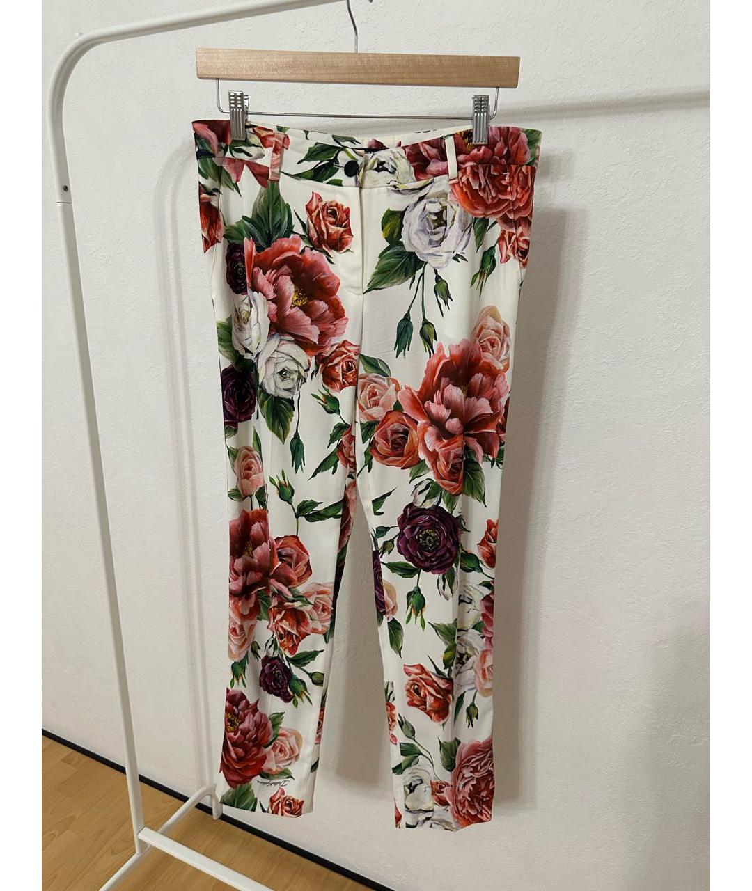 DOLCE&GABBANA Мульти вискозные брюки узкие, фото 8