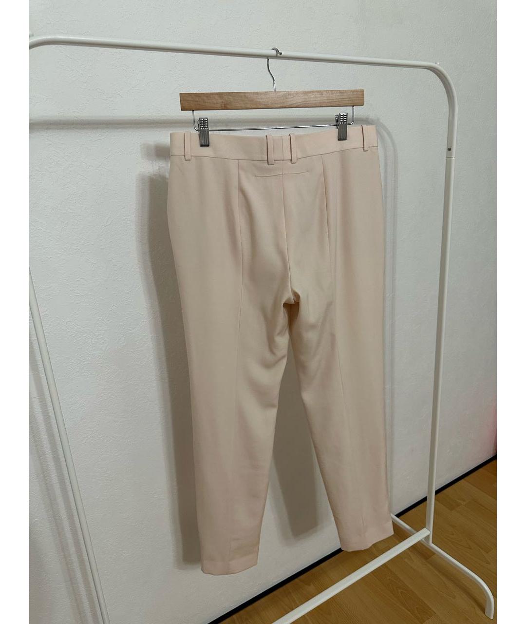GIVENCHY Бежевые шерстяные прямые брюки, фото 2